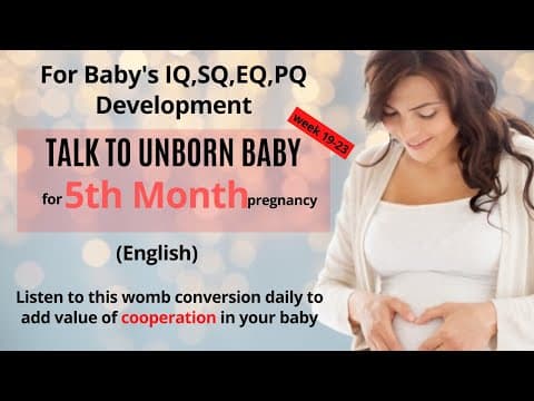 Talk to unborn baby in 5th month | pregnancy 5th month garbhsamvad | communicate with unborn