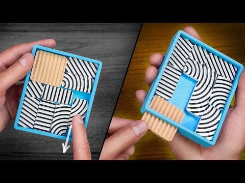 Try to free the square - How is it possible - 3D printed puzzle