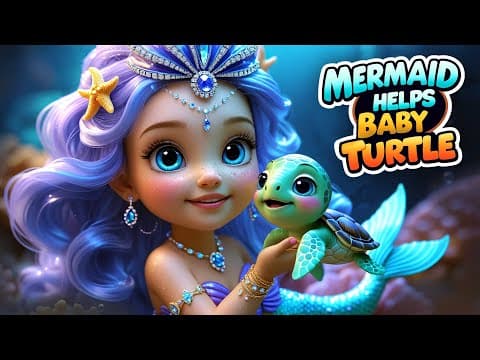 Mermaid Helps Baby Turtle 🧜♀️ | English Moral Stories | Bedtime Stories