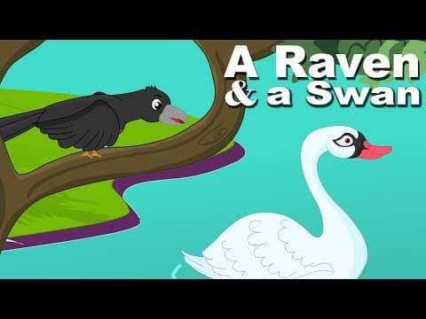 Short Stories For Kids | A Raven And A Swan | Moral Stories For Children In English With Subtitles