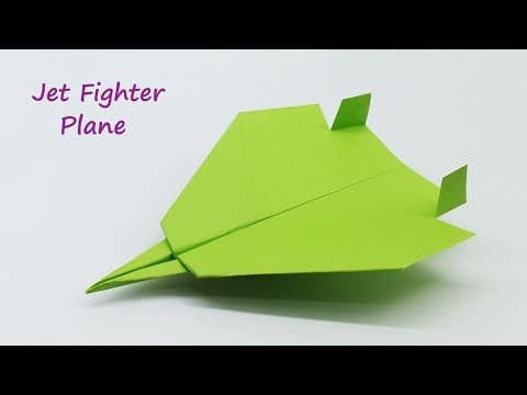 Origami Jet Fighter Plane - How To Make a Jet Fighter Paper Airplane