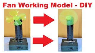 fan working model for science project easy | howtofunda | best out of waste project