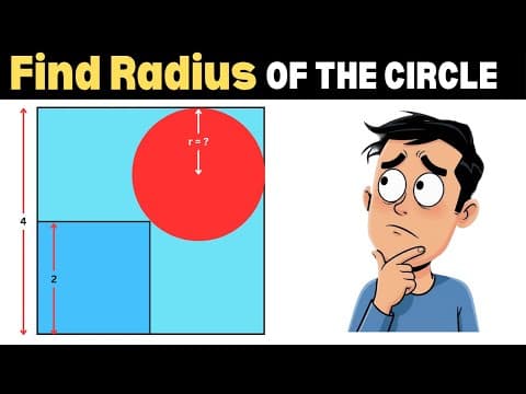 Can You Find the Circle’s Radius? 🔵 A Geometry Puzzle Challenge!