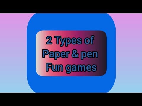 2 Fun games # 9 || Paper and pen games for children
