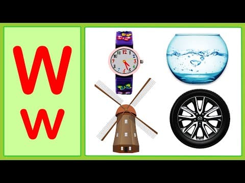 Phonics letter - phonics letter w - learning alphabet w - abc flashcards