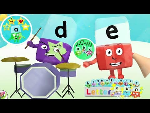 Letters d & e Alphablocks Fun - abc Song