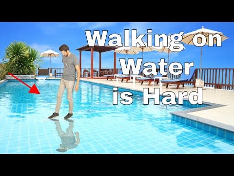 Why is it so Difficult to Walk on Water? Amazing Water-Tension Experiment