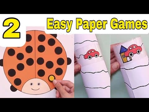 2 DIY Paper Game Project - How to make Paper Games easy