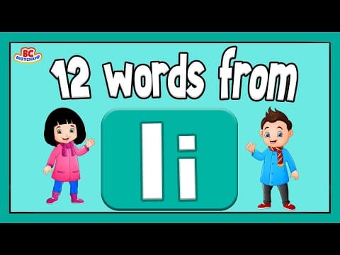 Words That Start With I | Phonics For Toddlers | 12 Words From I | Toddler Learning Video