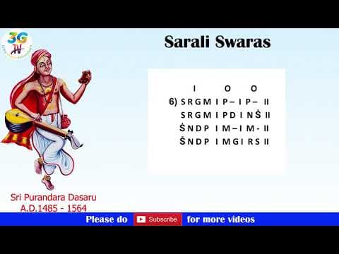 Sarali swara 6 ( english lyrics ) - sarali swaramu 6