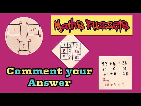 Maths puzzles in telugu - maths riddles
