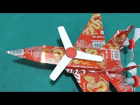 Make an F2 airplane toy with a coca-cola can that takes off vertically