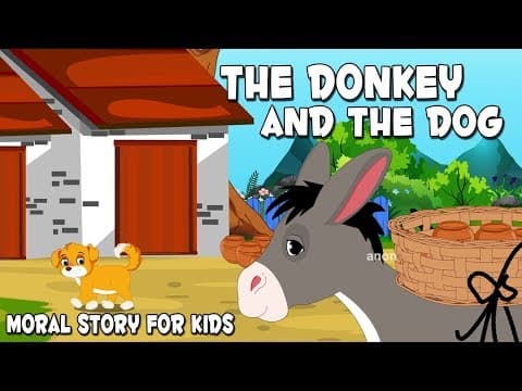English Stories For Kids | The Donkey And The Dog | Short Stories For Babies | By Aanon Animation