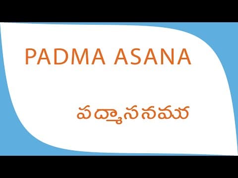 Padma Asana by Kuppi Reddy | Padmasana in Telugu | Steps and Benefits of Padmasana | Padmasana