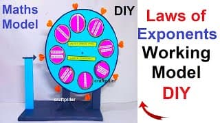 laws of exponents working model - maths tlm - diy