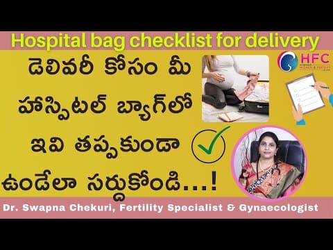 Hospital bag checklist - delivery bag