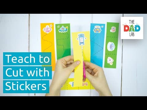 Fun Scissor Skill Activity For Preschoolers With Stickers