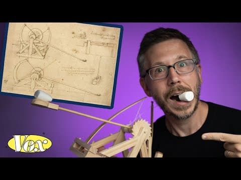 A Leonardo da Vinci catapult for launching marshmallows