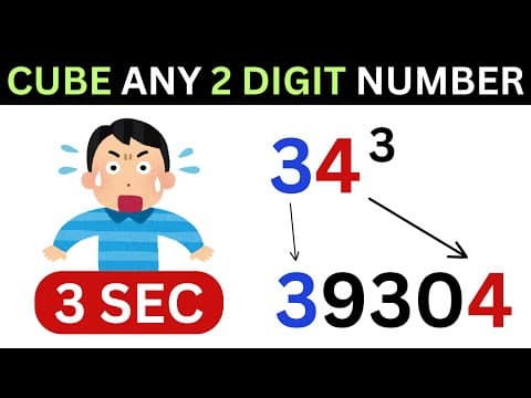 Cube any 2 digit number in 3 seconds I Crazy Math Trick