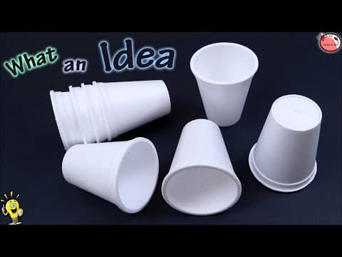 Best out of waste idea - diy wall hanging idea - disposable glass craft ideas - handmade