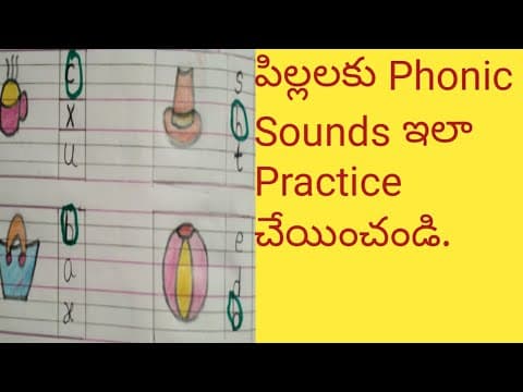 Phonic sounds worksheets for kids - teach how to read and write the words for kids