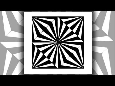 Easy 3D Design Art on Paper - How to draw Square Design Step by Step