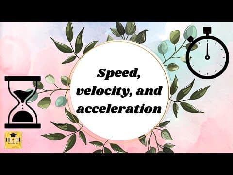 Speed, Velocity, and Acceleration || H & H Knowledge Hub || Middle School Science