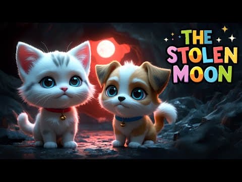 Puppy and the Stolen Moon 🐶🌙 | English Moral Stories | Bedtime Stories #kidsstories