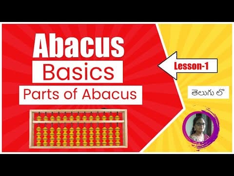 అబాకస్ తెలుగులో | Abacus Basics | Parts of Abacus | Abacus Lesson 1