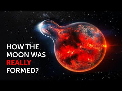 Moon: birth from fire and destruction