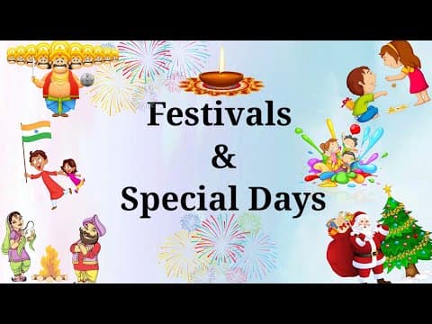 Festival Of India , Festival names in english , Festivals & Special days for kids ,