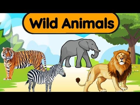 Wild Animals for kids | Domestic Animals | Animals around us | wild & pet animals | Animals for kids