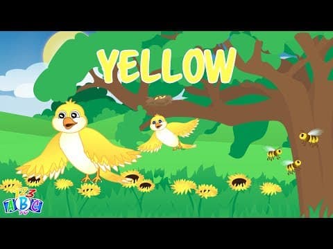 The color yellow song – yellow song for kids – learn the colors for children preschool