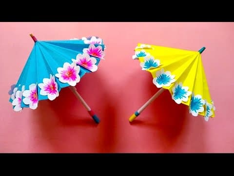 Paper umbrella that open and close