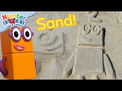 Summer Beach Play and Number Sandcastles | Make 1, 2, 3 and 4 | Learn to Count