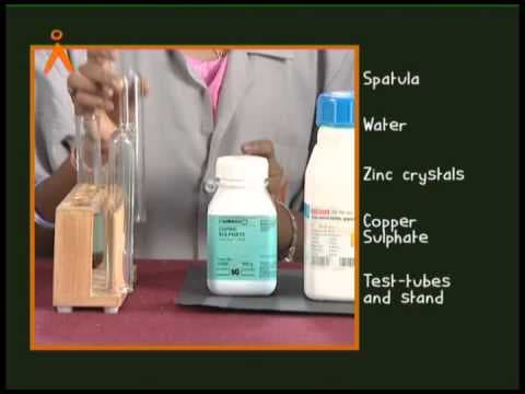 Chemical Displacement Reaction (with copper sulphate) (TELUGU)
