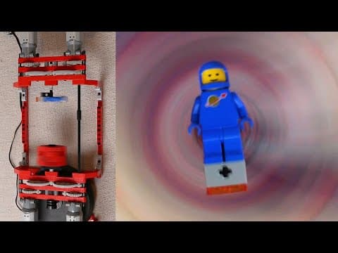 Minifig G-force spinning-machine experiments