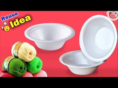 Best out of Waste Disposable Bowl | Handmade Craft | DIY Room Decor | How to make Flower at Home