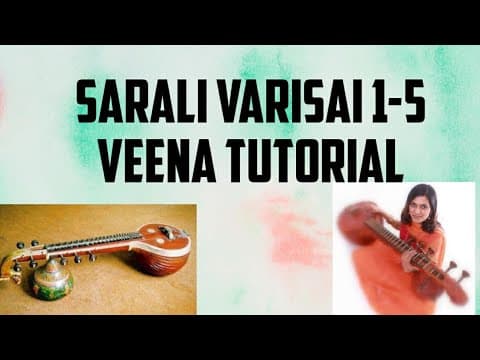 41Sarali Varisaigal | 1-5 | 3 speeds| Veena tutorial | Ranjani mahesh | classical beginners| Swaram