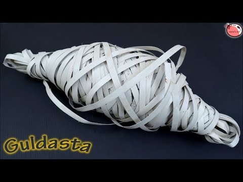 Best out of waste packing strip - how to make guldasta at home