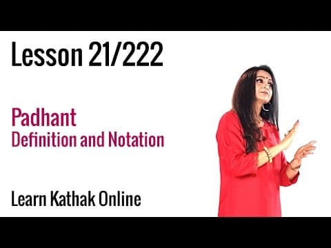 Padhant Definition & Notation - Table for Padhant (Recitation) | Learn Kathak Online | Lesson 21