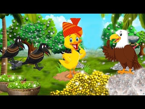 बतख हीरो की नदी #kauwachidiyacartoon #chidiyawalacartoon #tuntunircartoon #birdscartoonvideo
