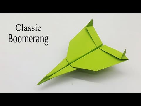 How To Make a Origami Flying Plane Flying Paper Classic Plane New Boomrang