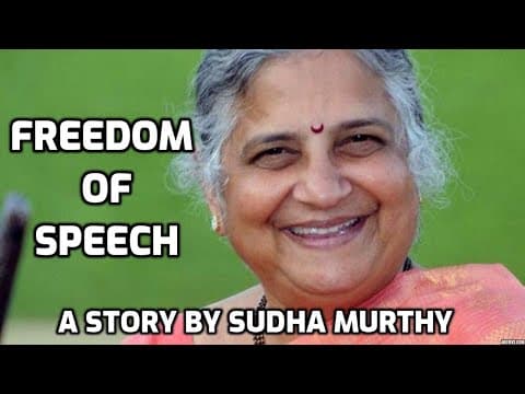 Sudha Murthy's Freedom of speech | Sudha Murthy story