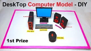 computer model making using cardboard - simple and easy - diy - science exhibition