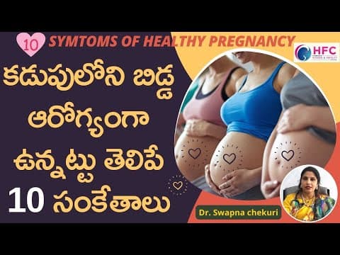 కడుపులో బిడ్డ ఆరోగ్యంగా ఉన్నట్లు తెలిపే 10 సంకేతాలు | Healthy Pregnancy Symptoms | HFC