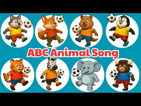 ⚽ ABC Animal Soccer Song 🐊🦁🐧 | 26 Cartoon Animals Play Football A to Z | Meow Meow TV 🎶