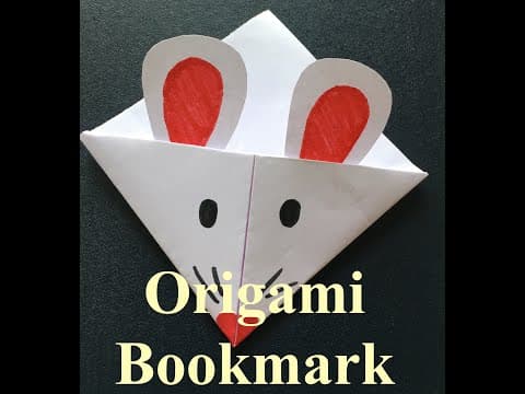 How to make origami bookmark || Origami mice bookmark || Mice bookmark