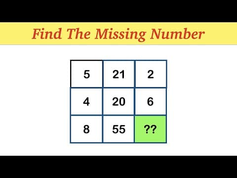 Find the missing number - square grid - missing number puzzle