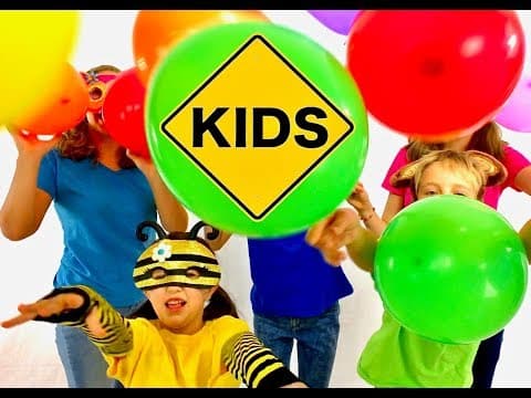 Learn English Colors Animal Masks and balloons